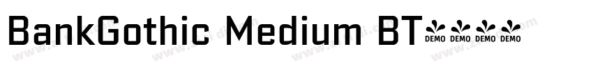 BankGothic Medium BT字体转换